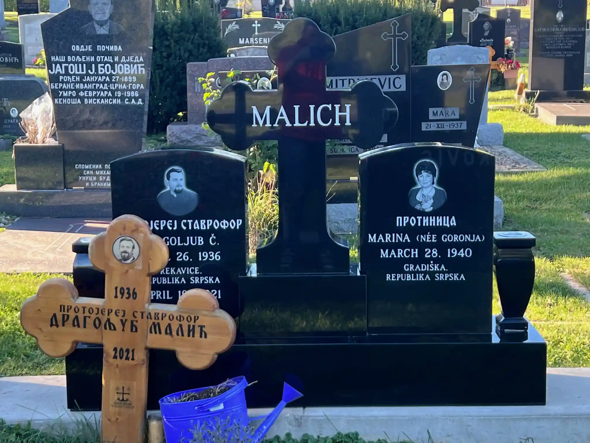 Elegant memorial headstone