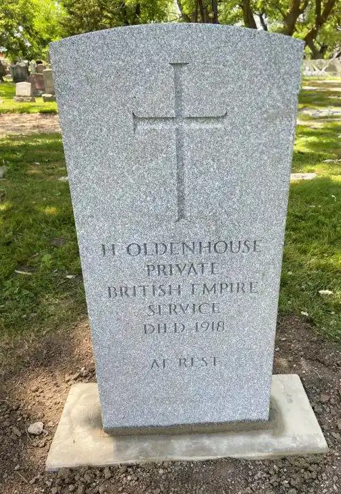 Restored veterans headstone